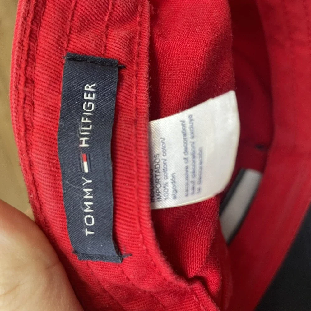 Tommy Hilfiger‎ Boy's Kids Red Blue White Embroidered Ball Cap 100% Cotton 8-10